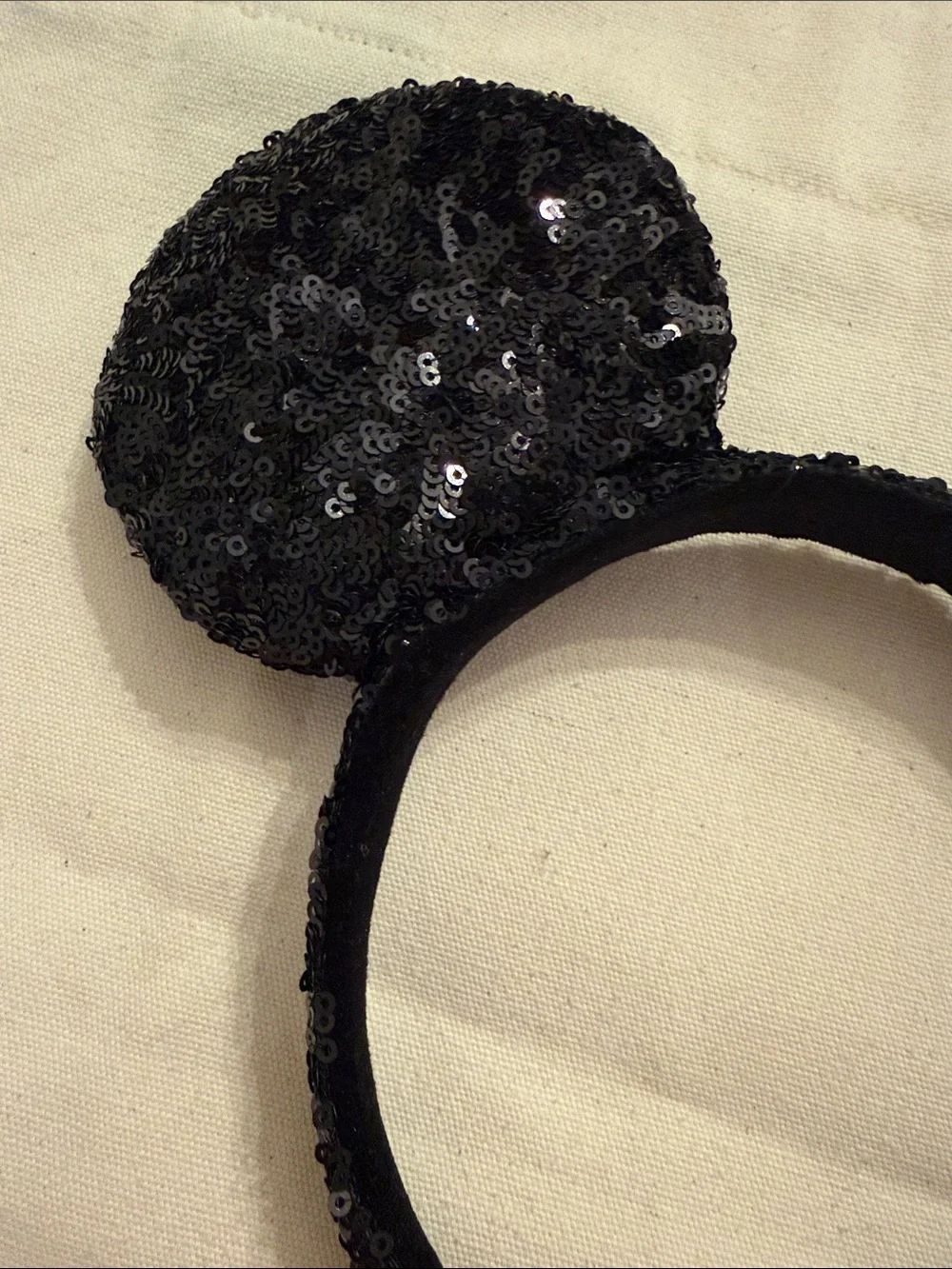Disney Parks Black Sequin Headband Walt Accessories Ears Sparkly